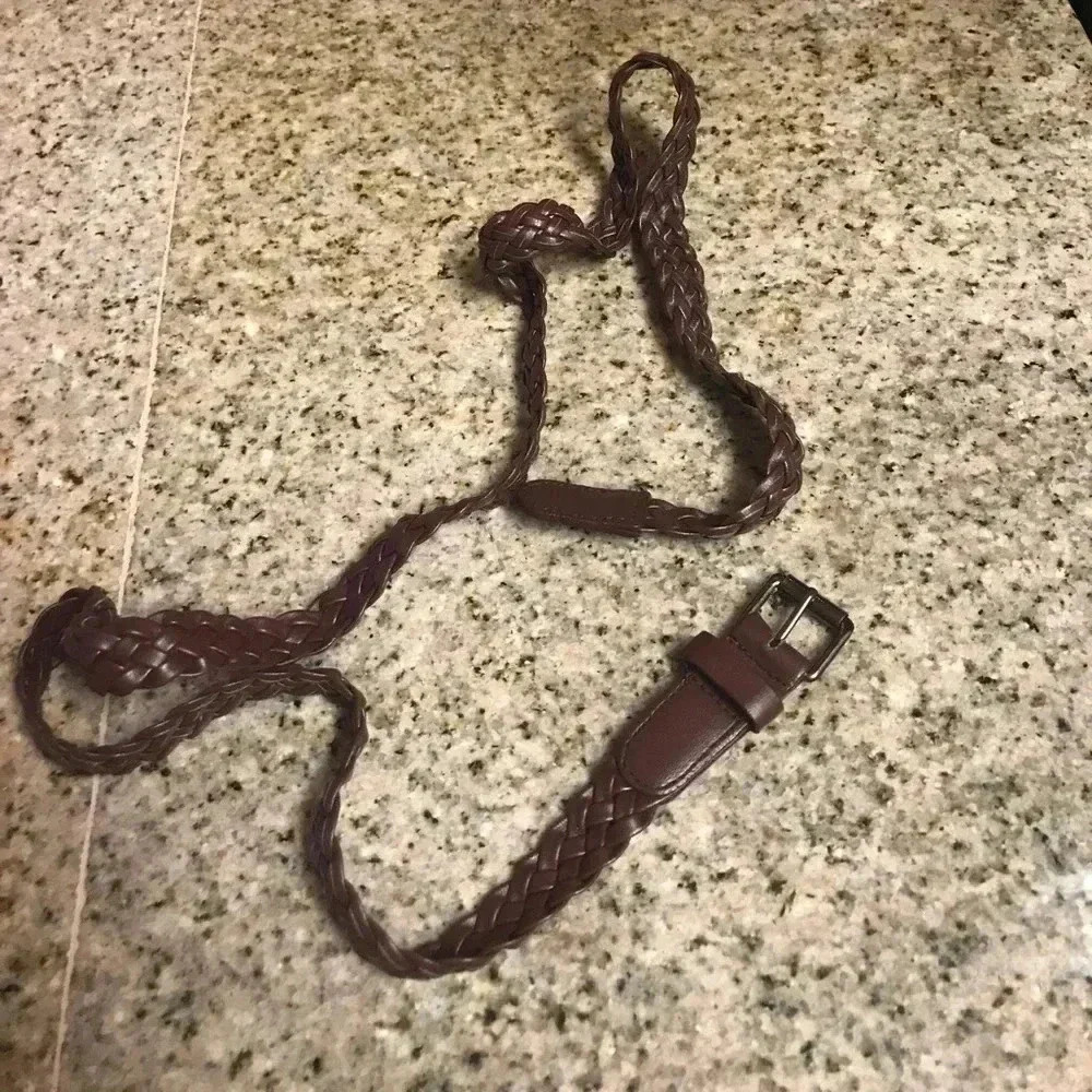 🧾 Brown Braided Belt ☑️